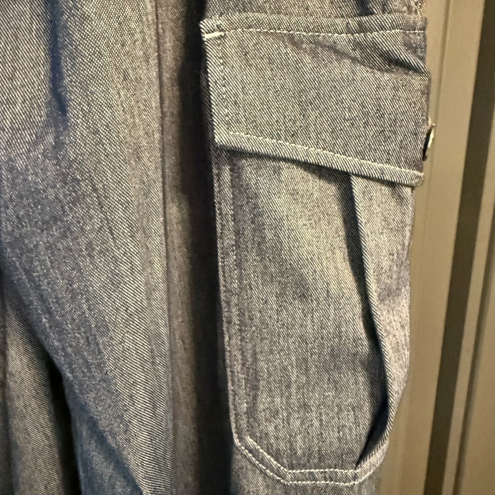 HALARA Women’s Denim Blue Cargo Pants - Picture 7 of 7